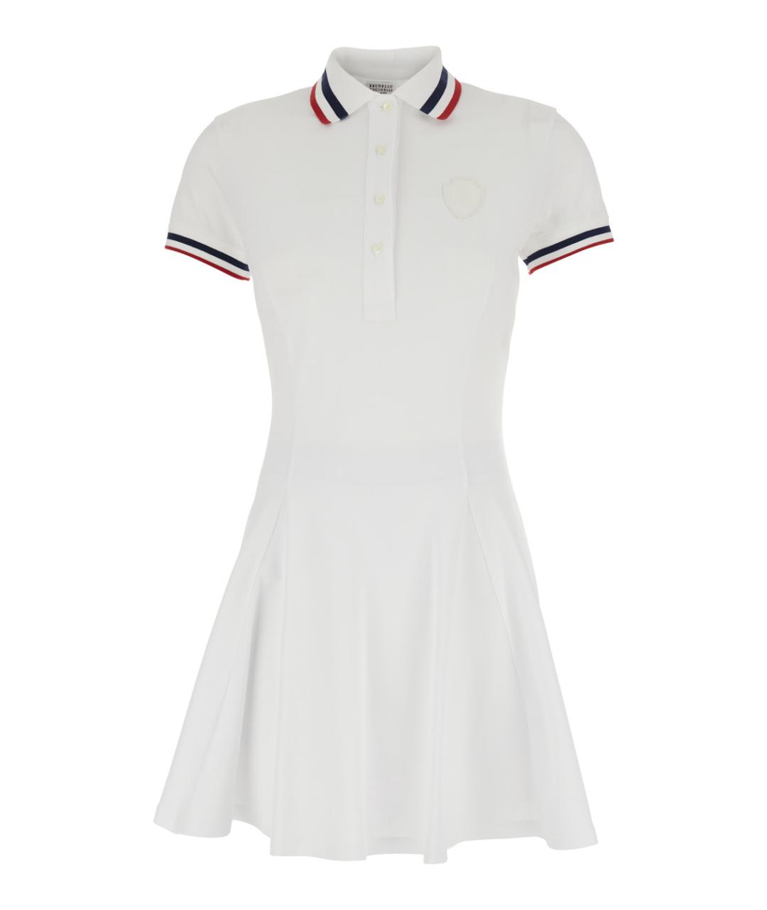 BRUNELLO CUCINELLI Белое хлопковое повседневное платье, фото 1