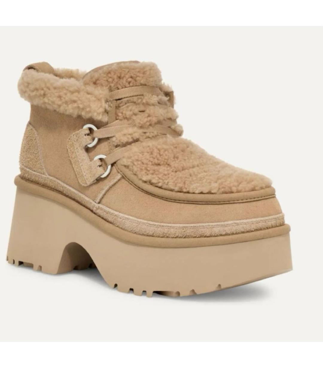 UGG AUSTRALIA Бежевые нубуковые ботинки, фото 2