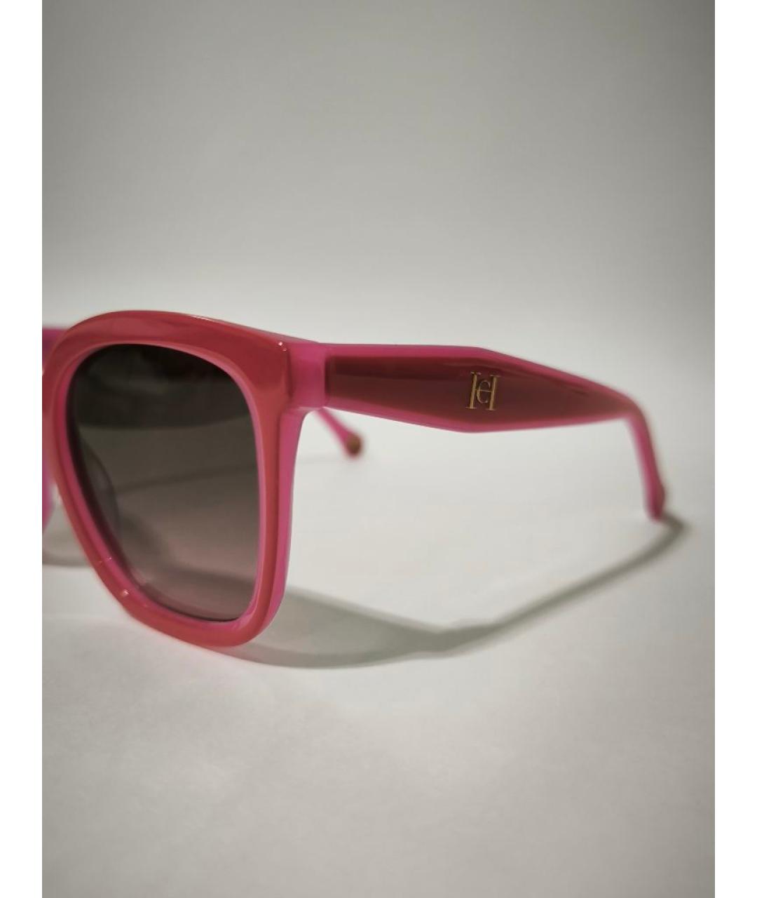 CAROLINA HERRERA Красные пластиковые солнцезащитные очки, фото 3