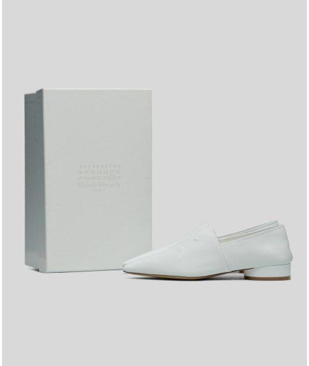 MAISON MARGIELA Белые кожаные лоферы, фото 3