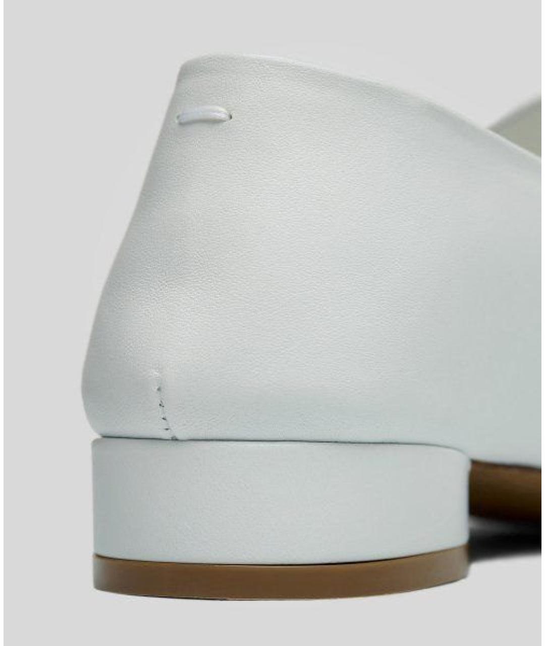 MAISON MARGIELA Белые кожаные лоферы, фото 4
