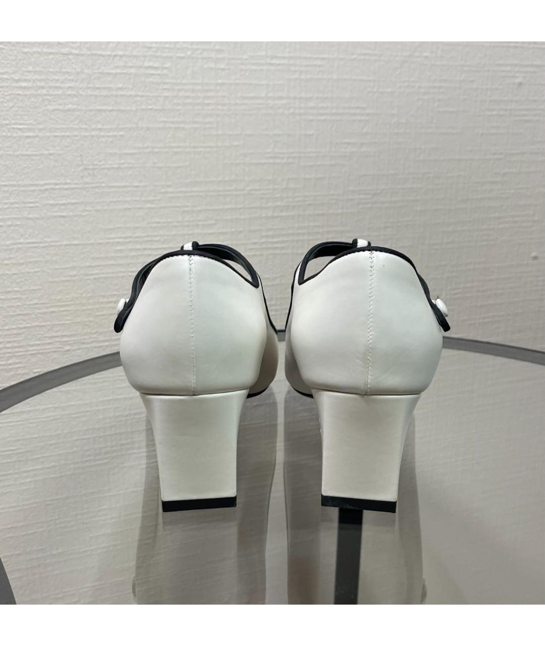 CELINE Белые кожаные туфли, фото 3