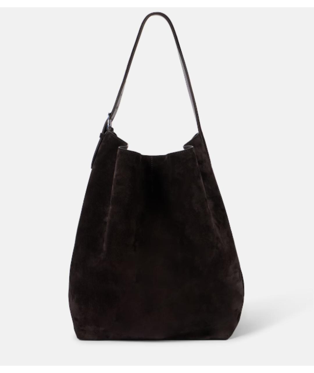 TOTEME Коричневая замшевая сумка тоут, фото 8