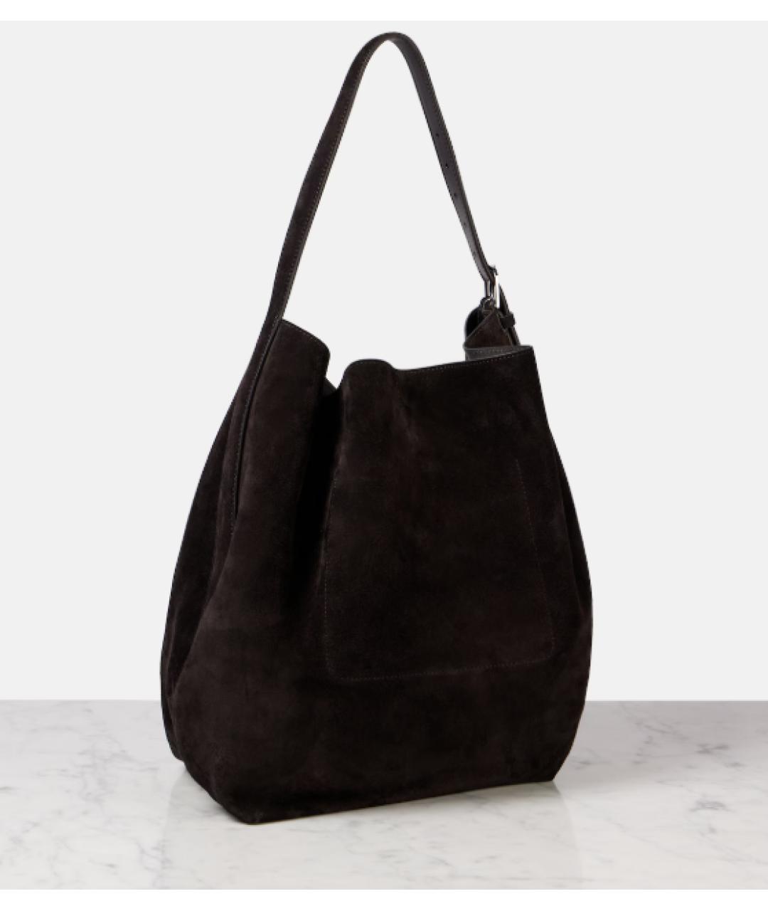 TOTEME Коричневая замшевая сумка тоут, фото 2