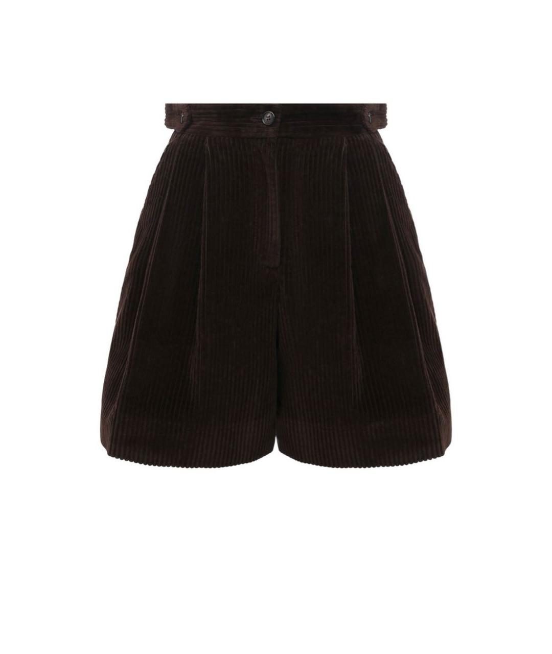 DOLCE&GABBANA Коричневые хлопковые шорты, фото 1