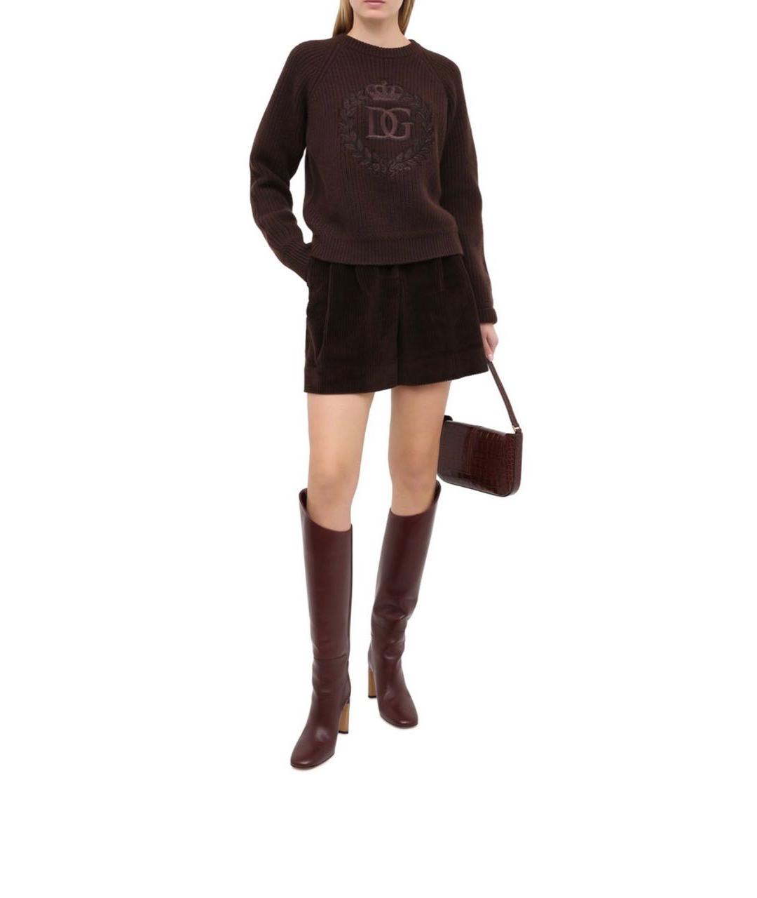 DOLCE&GABBANA Коричневые хлопковые шорты, фото 4