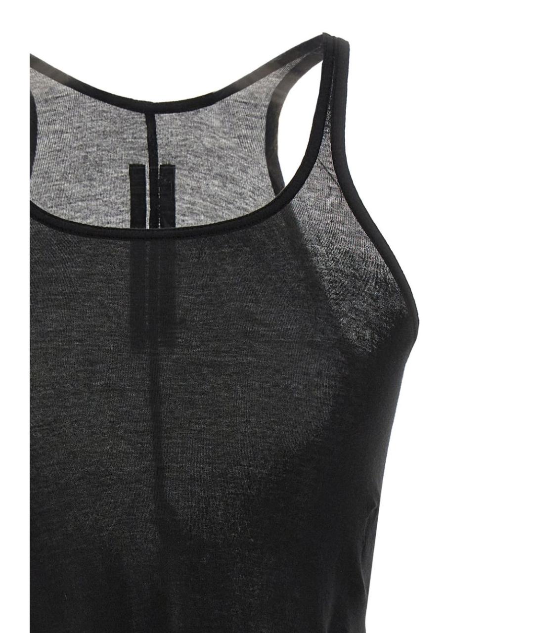 RICK OWENS DRKSHDW Черная хлопковая майка, фото 2