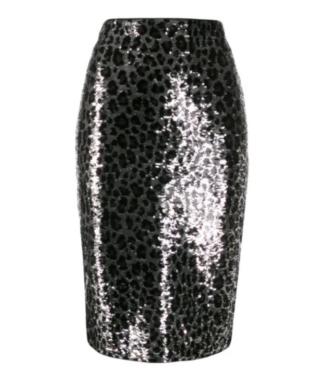 MICHAEL MICHAEL KORS Серебряная полиэстеровая юбка миди, фото 1