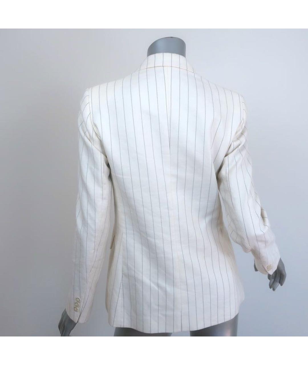 SANDRO Белый хлопковый жакет/пиджак, фото 3