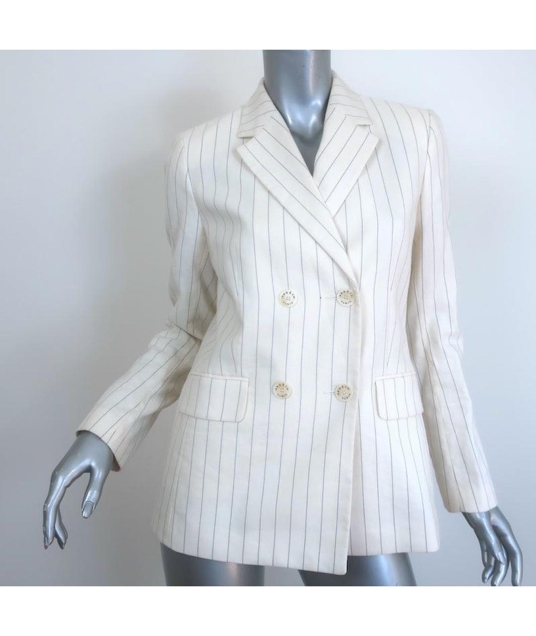 SANDRO Белый хлопковый жакет/пиджак, фото 2