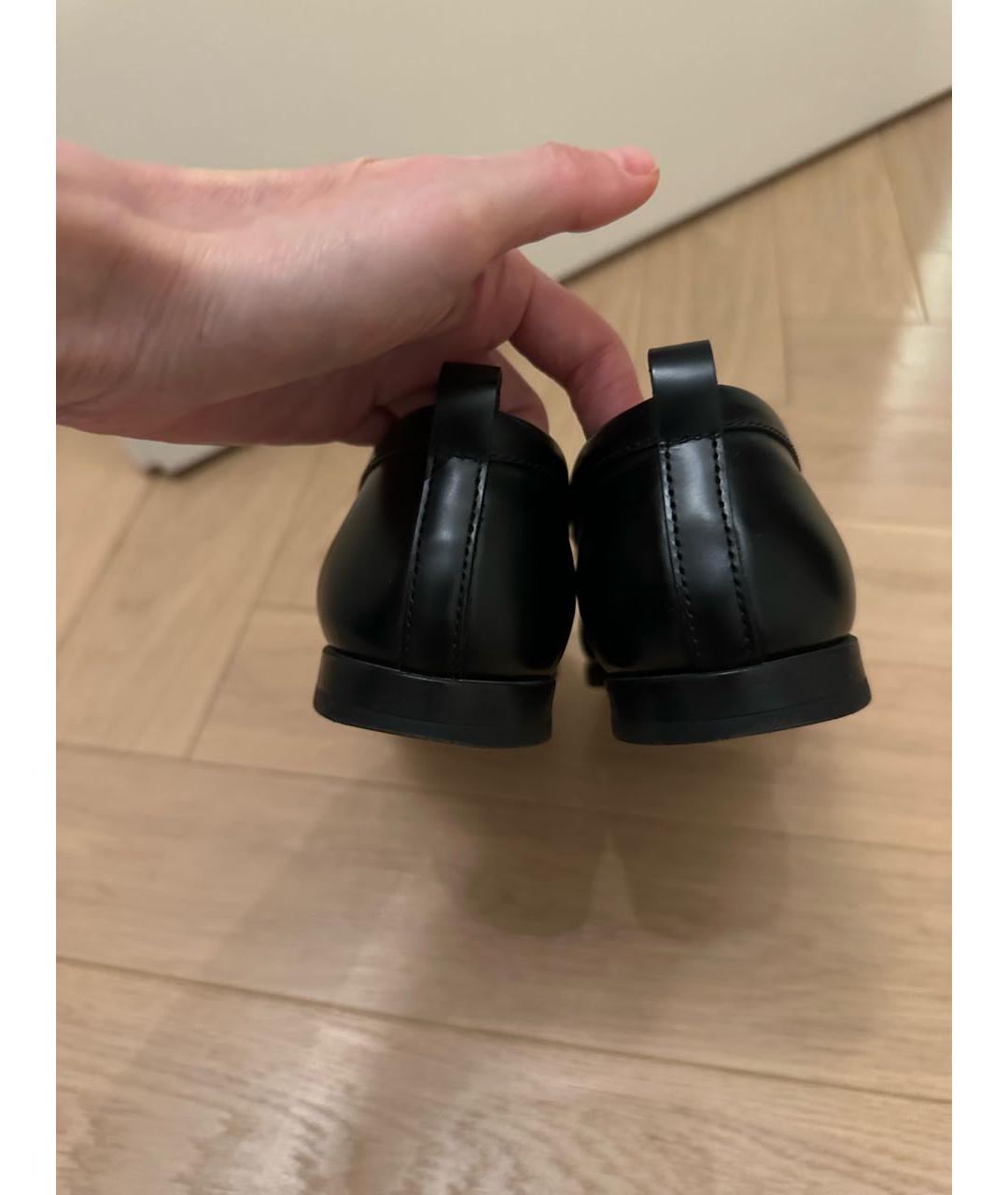 TOD'S Черные кожаные лоферы, фото 4