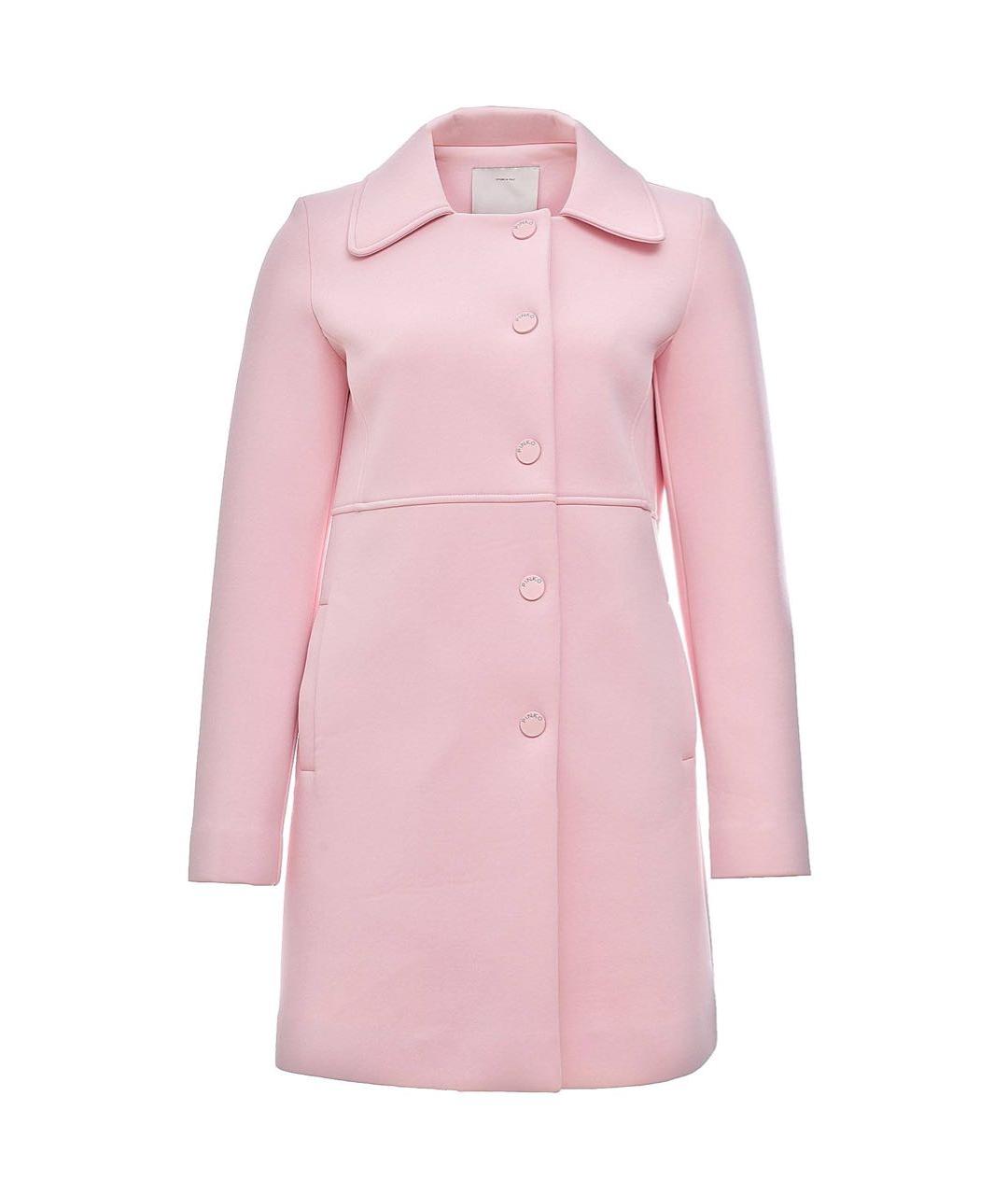 PINKO Розовое полиэстеровое пальто, фото 1