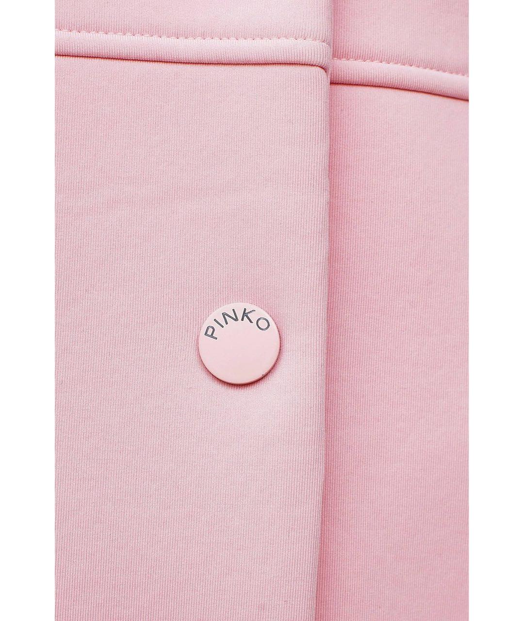 PINKO Розовое полиэстеровое пальто, фото 4