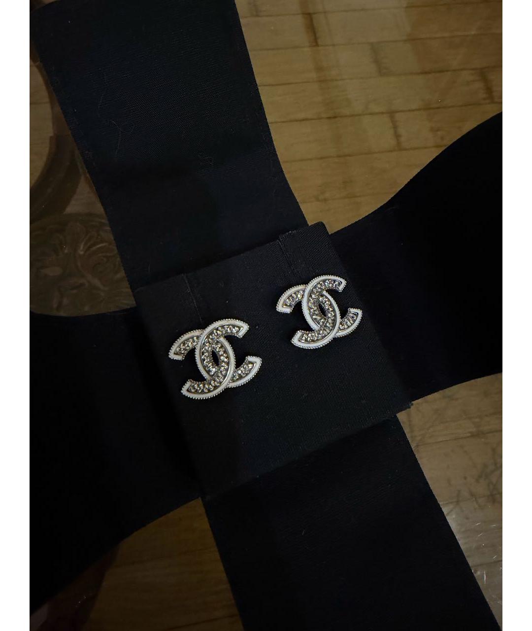 CHANEL Серебряные металлические серьги, фото 2