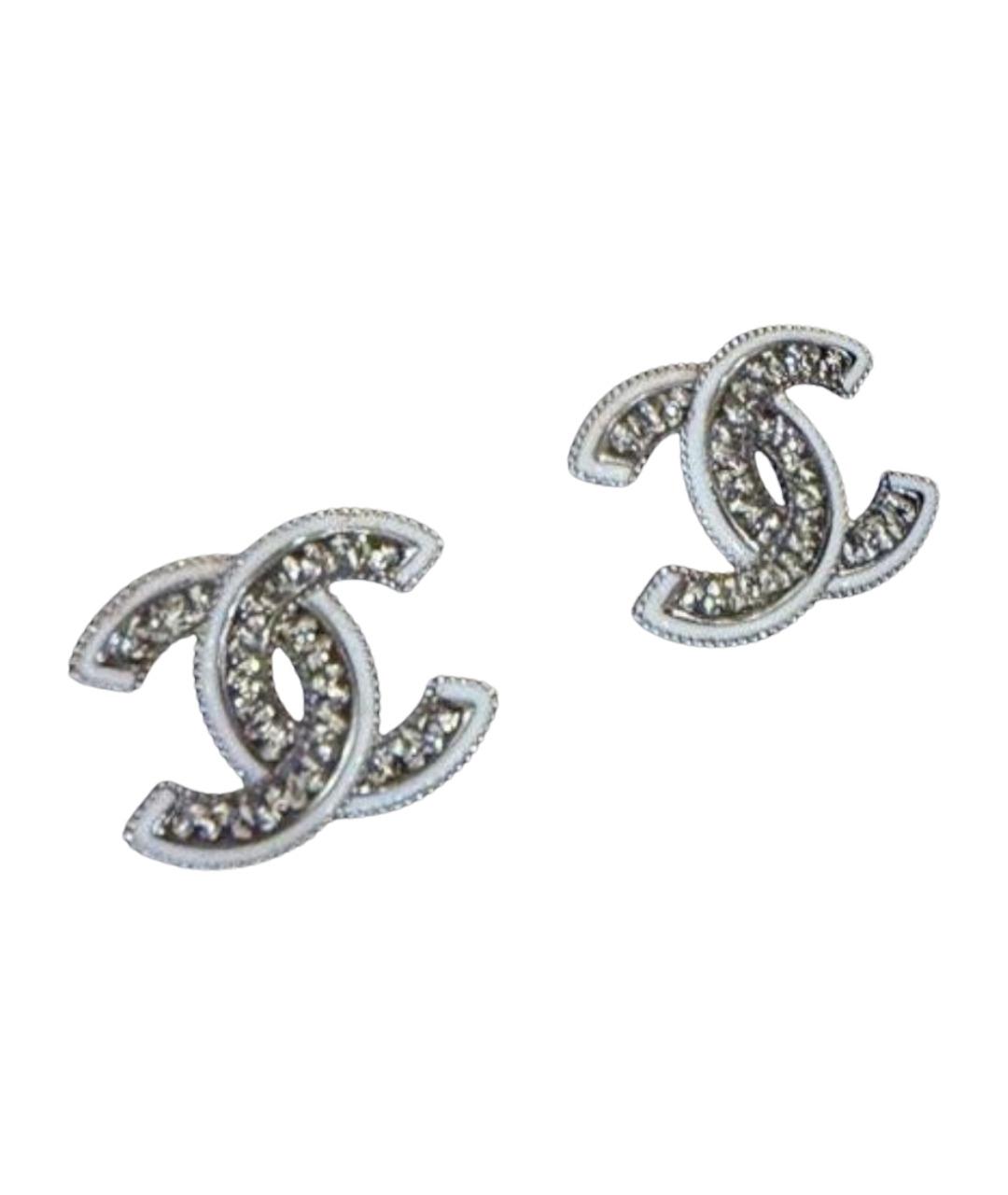 CHANEL Серебряные металлические серьги, фото 1