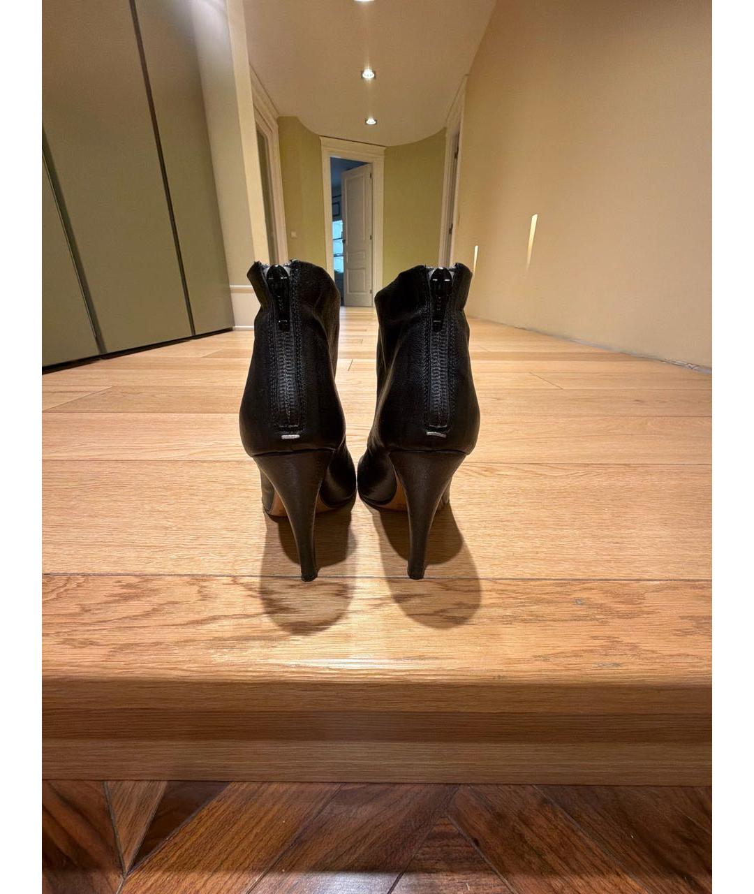 MAISON MARGIELA Черные кожаные ботильоны, фото 4