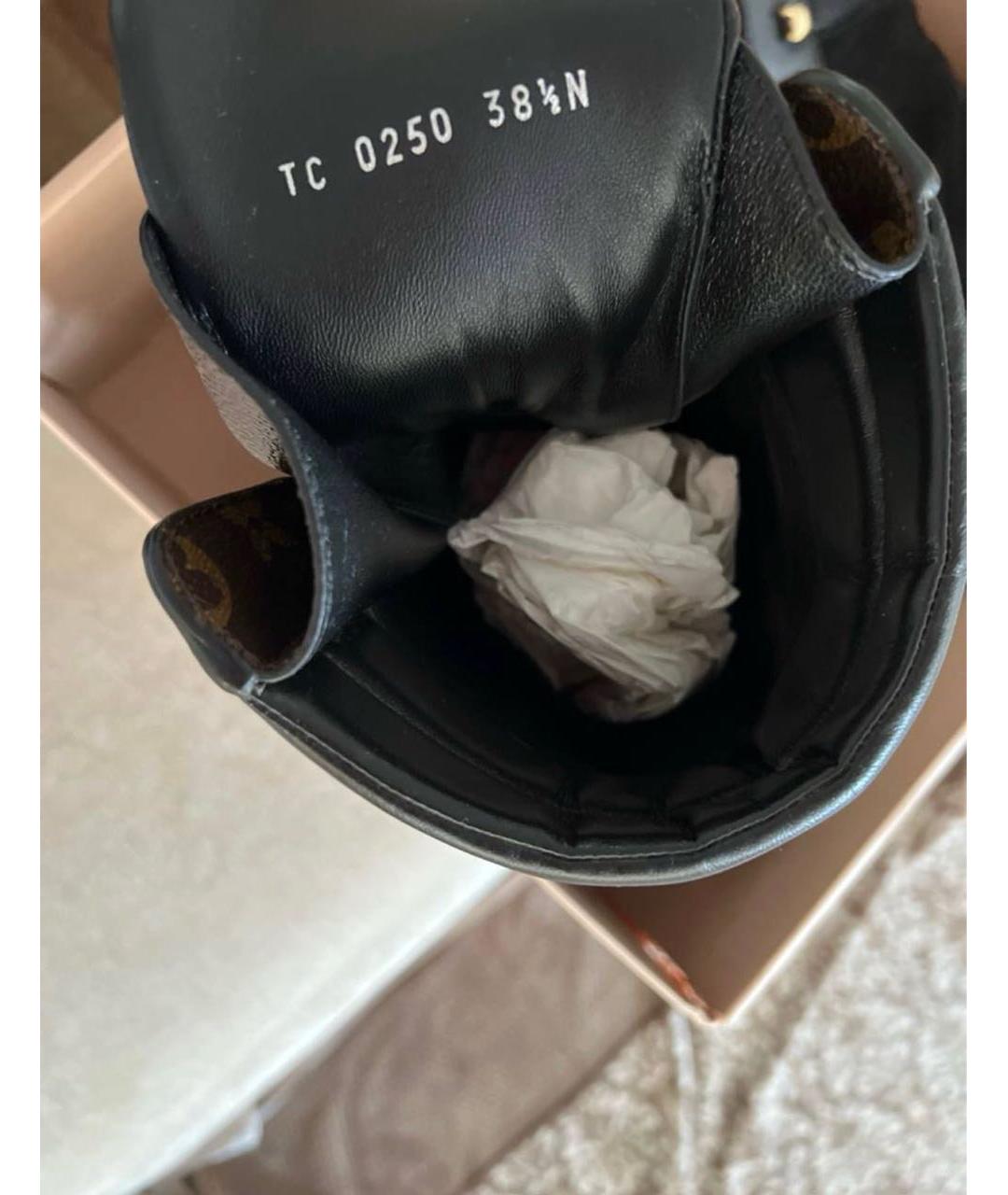 LOUIS VUITTON Черные кожаные ботинки, фото 5