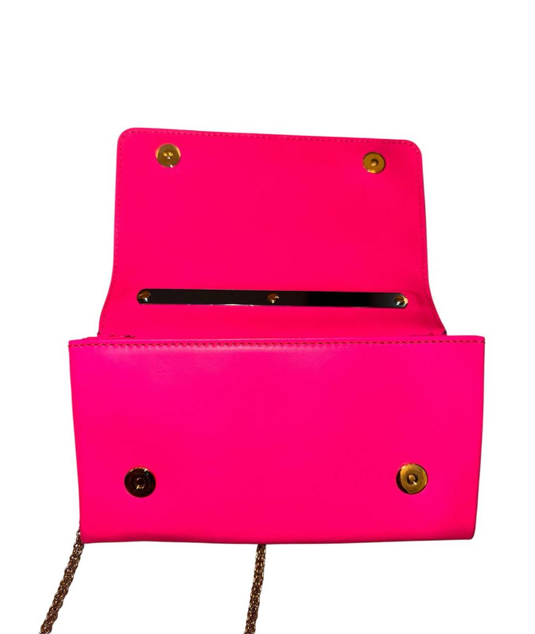 VALENTINO Фуксия кожаная сумка через плечо, фото 4