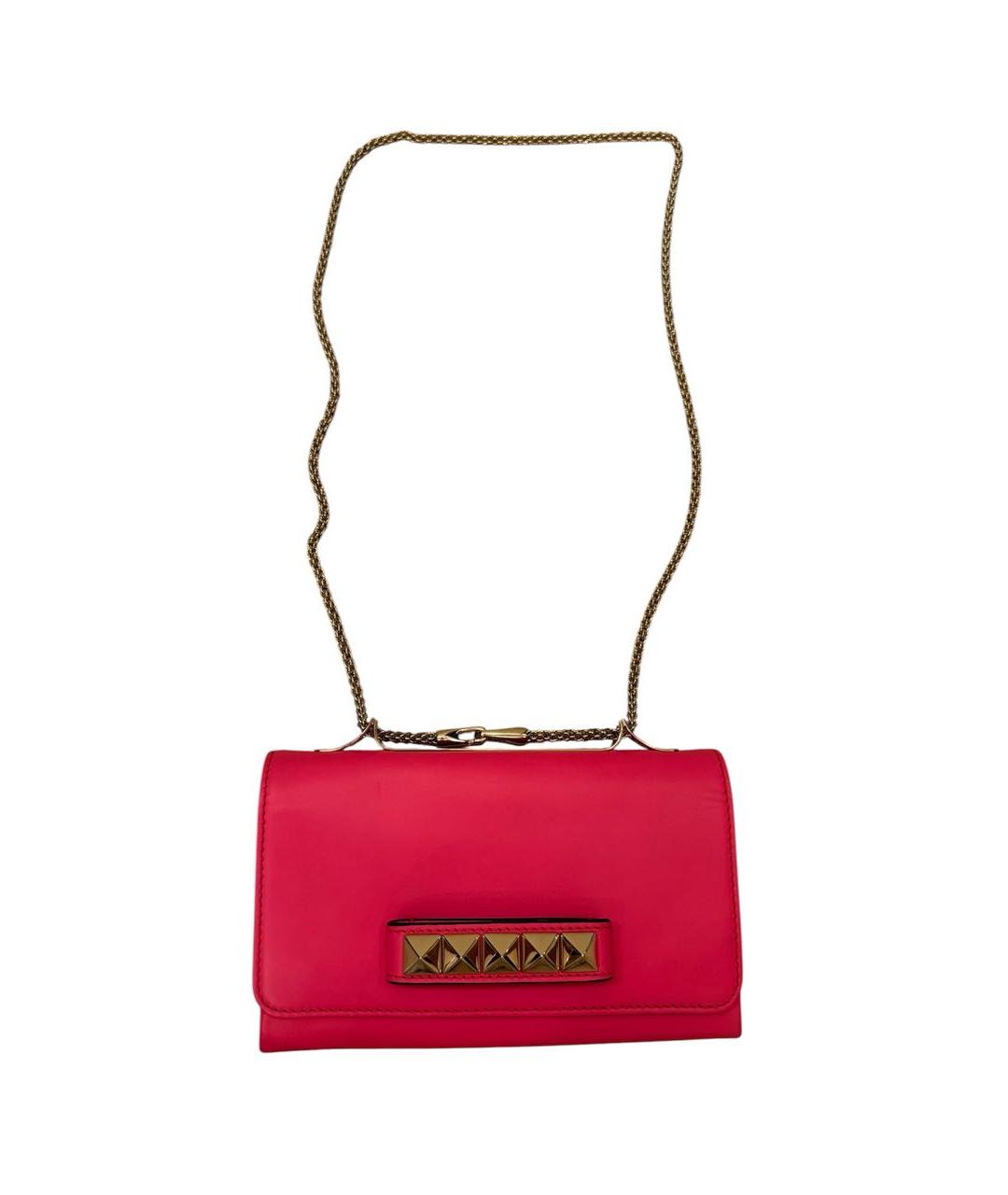 VALENTINO Фуксия кожаная сумка через плечо, фото 8