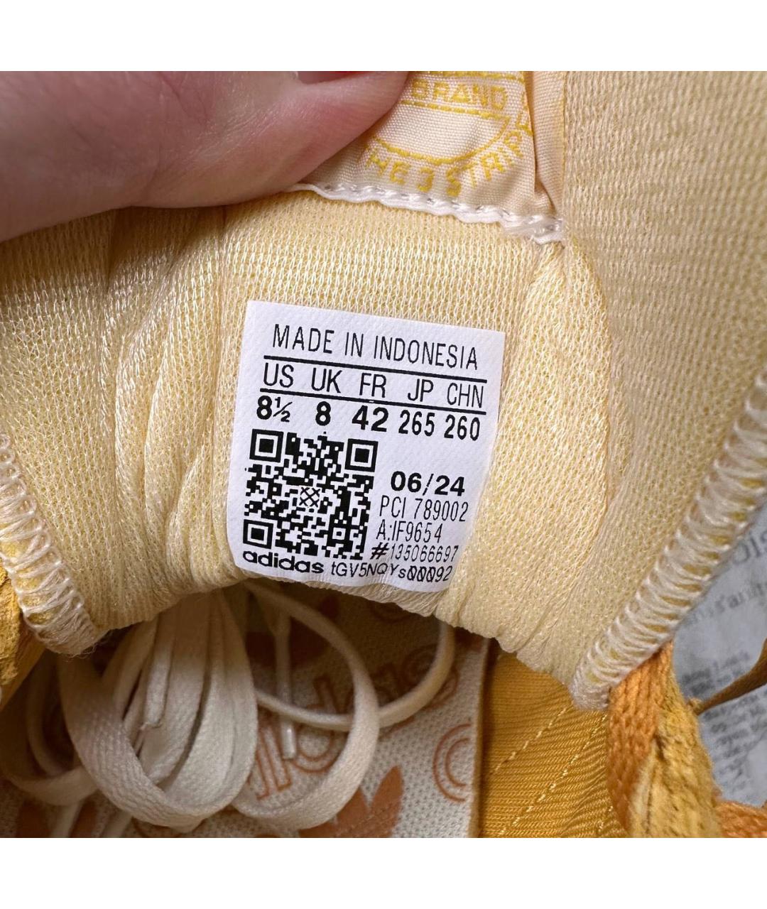 ADIDAS Горчичные замшевые низкие кроссовки / кеды, фото 4