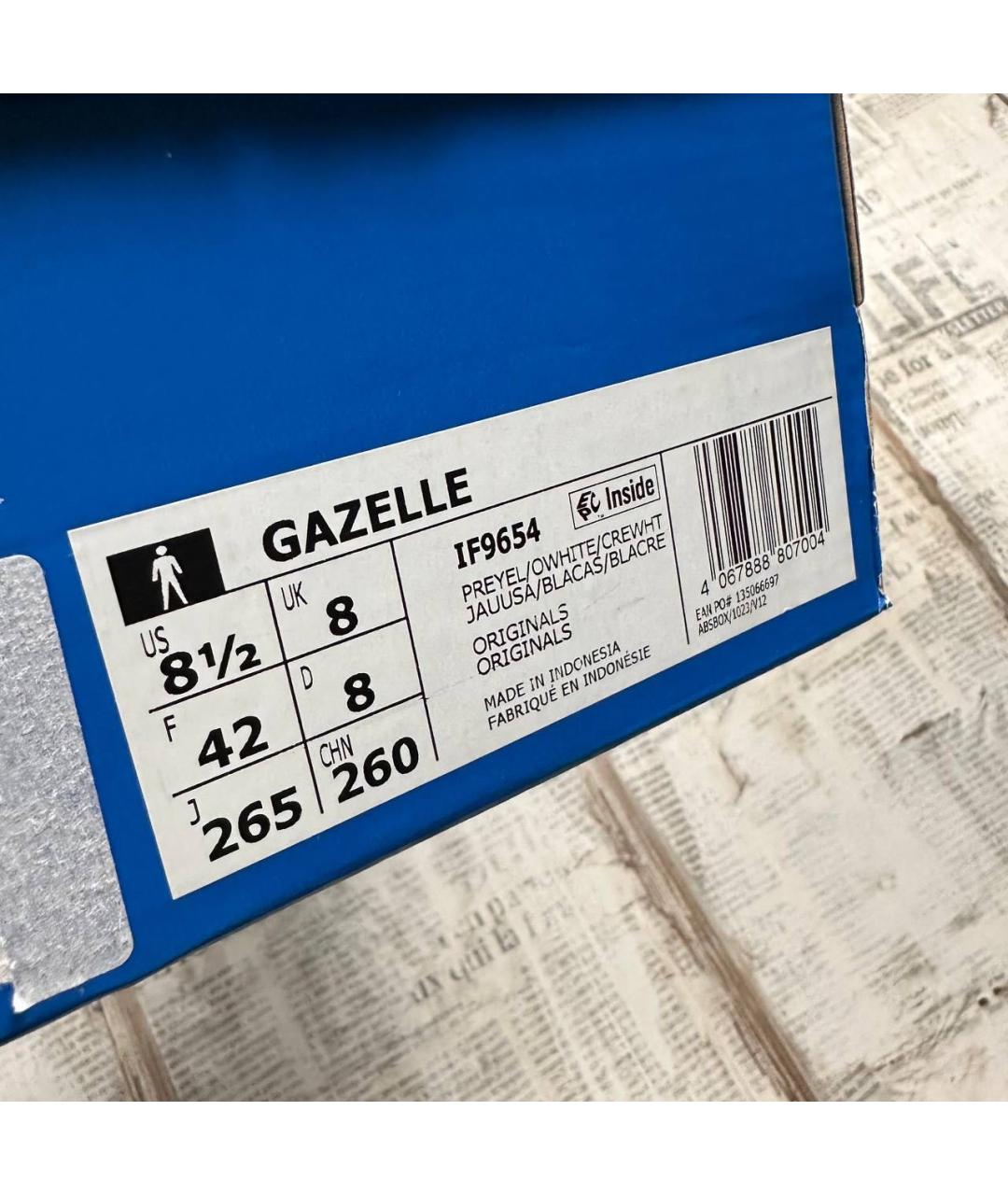 ADIDAS Горчичные замшевые низкие кроссовки / кеды, фото 5