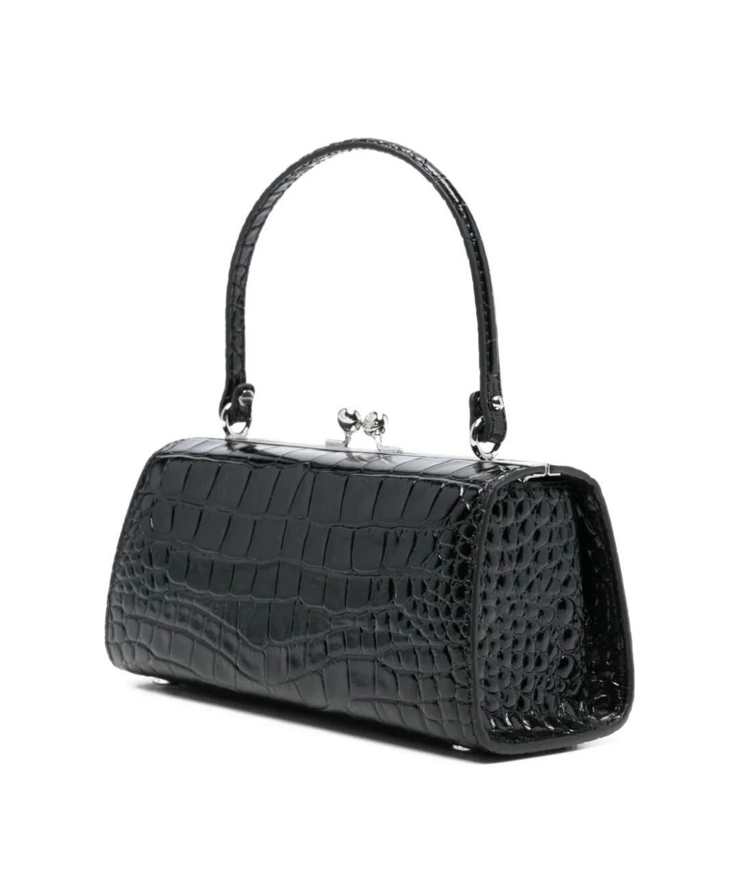 VIVIENNE WESTWOOD Черная кожаная сумка с короткими ручками, фото 5