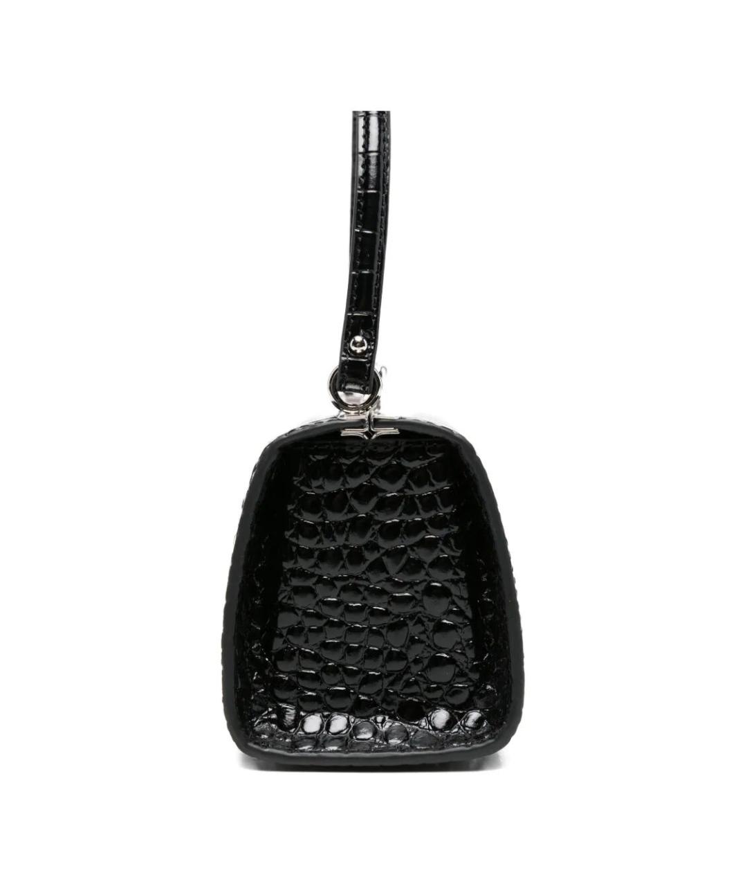 VIVIENNE WESTWOOD Черная кожаная сумка с короткими ручками, фото 4