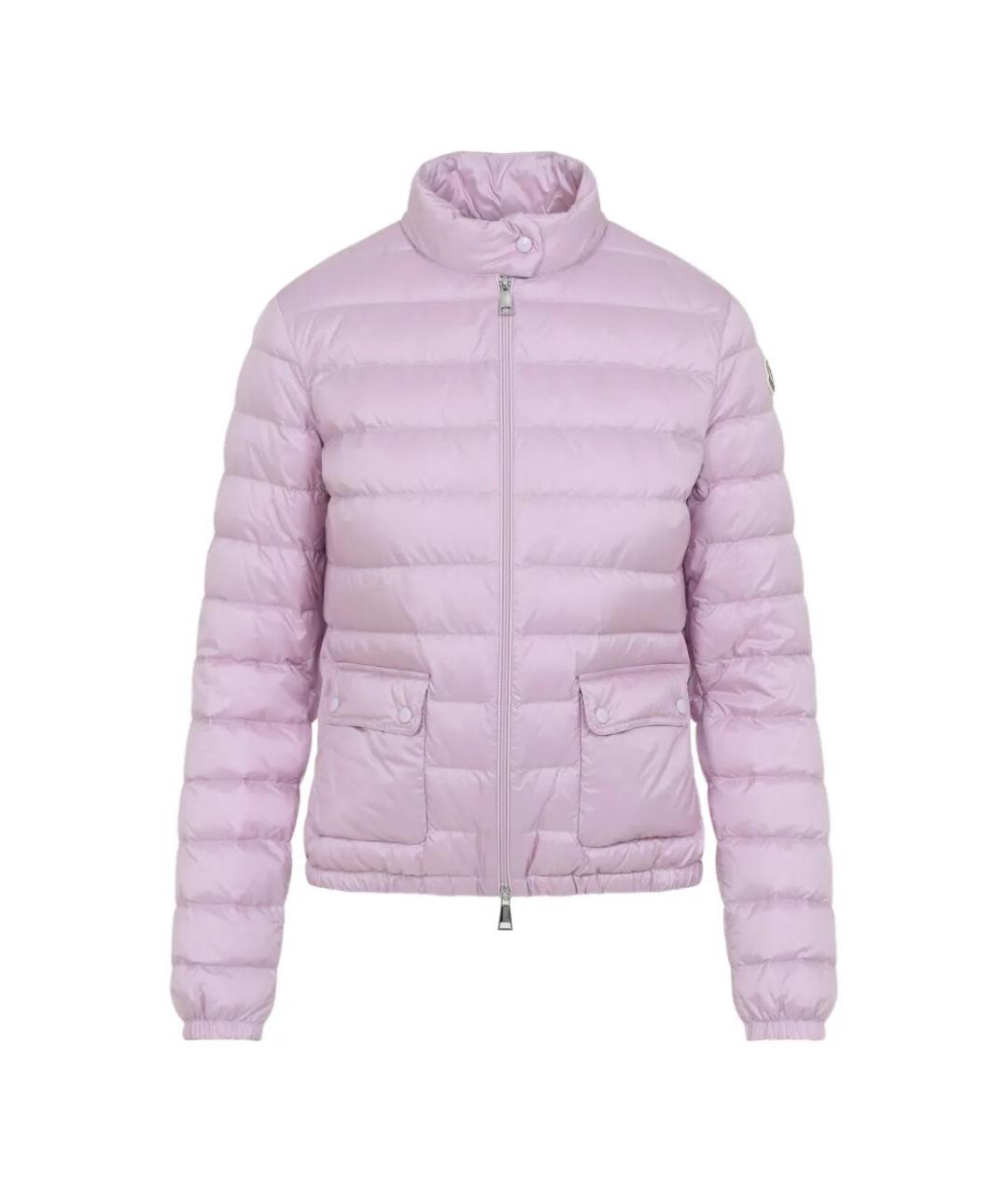 MONCLER Розовый полиамидовый пуховик, фото 1