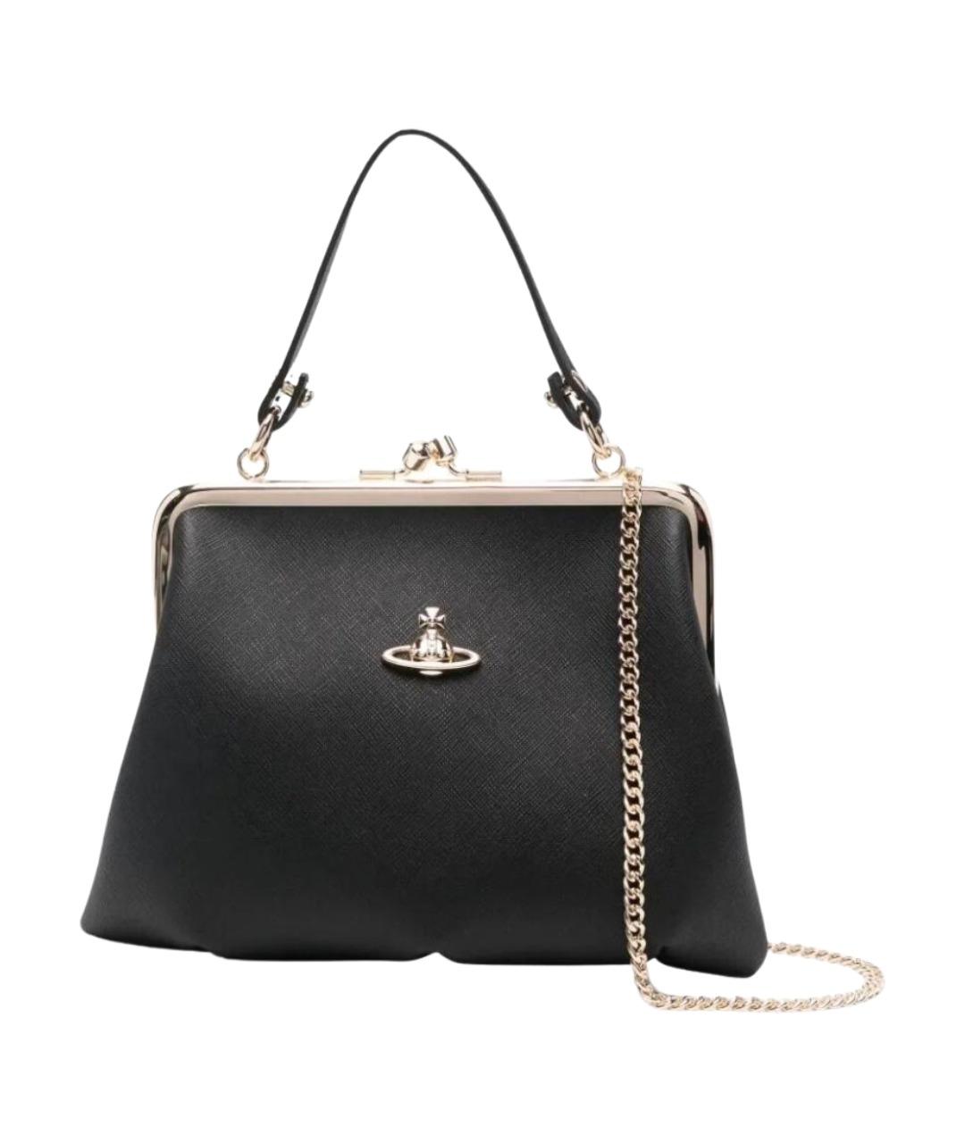 VIVIENNE WESTWOOD Черная сумка тоут из искусственной кожи, фото 1