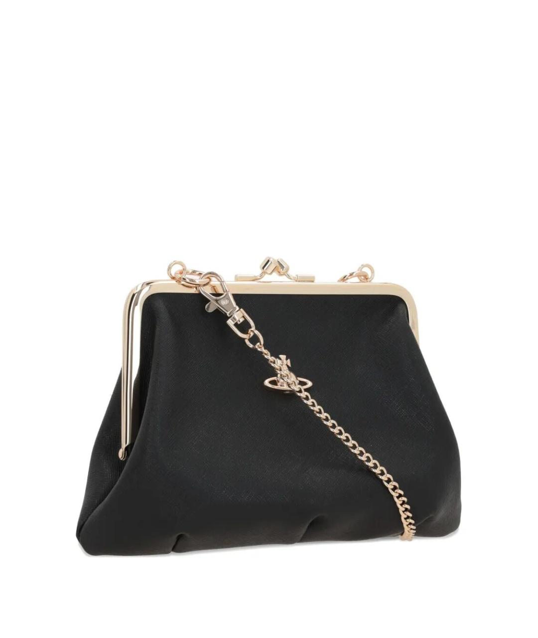 VIVIENNE WESTWOOD Черная сумка тоут из искусственной кожи, фото 2