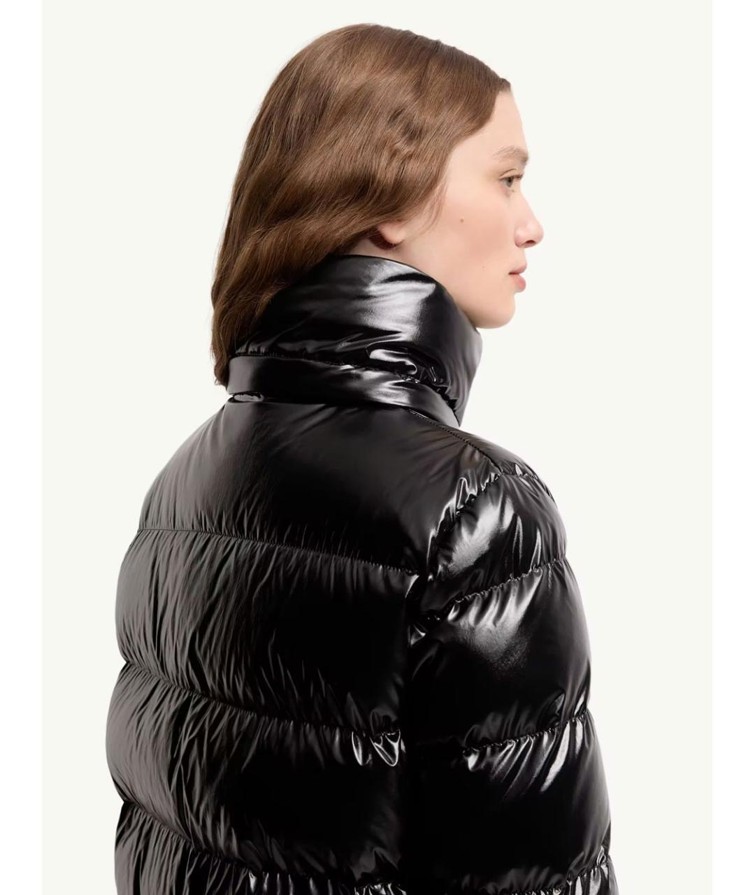 MONCLER Черный полиамидовый пуховик, фото 4