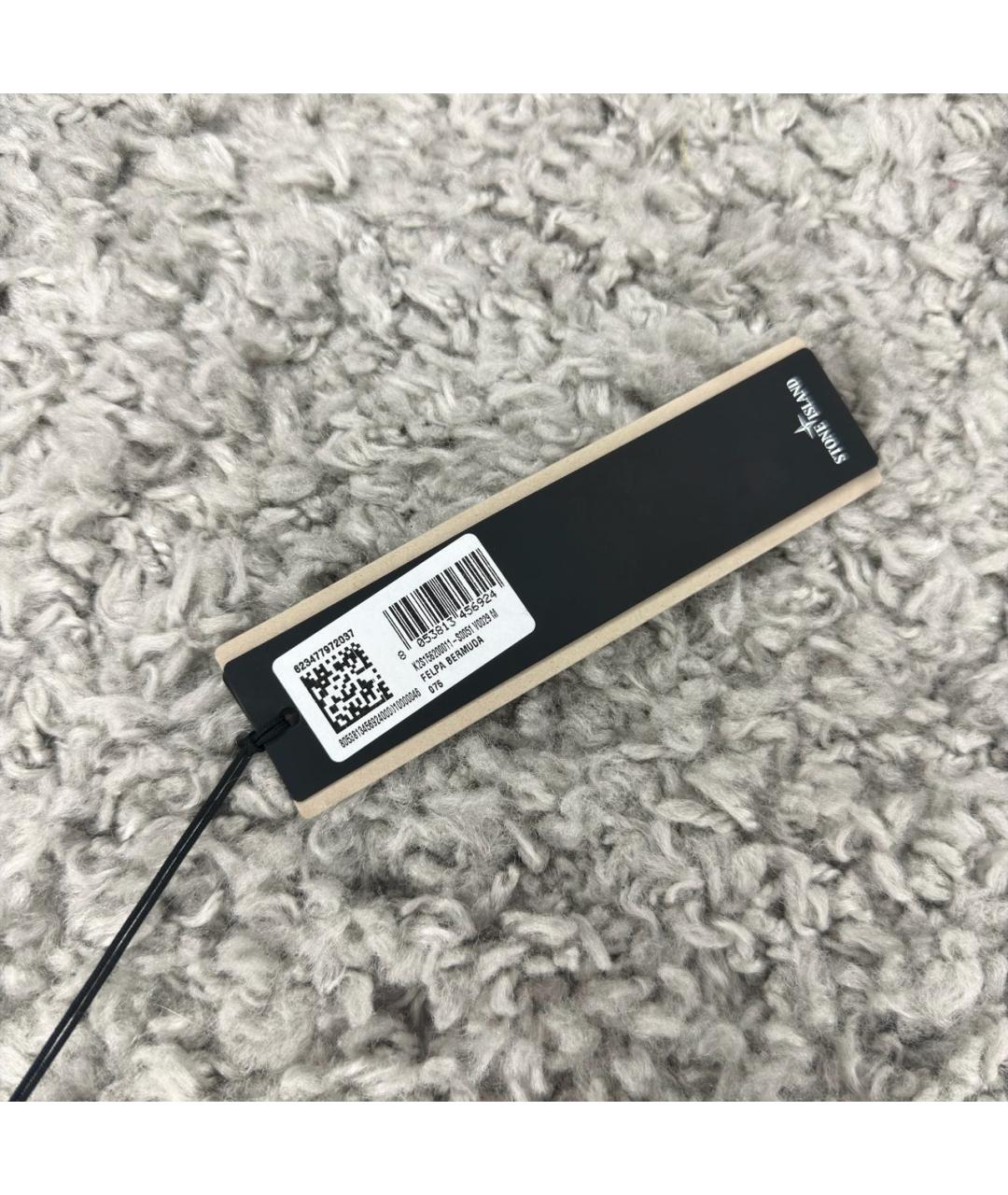 STONE ISLAND Черные хлопковые шорты, фото 5