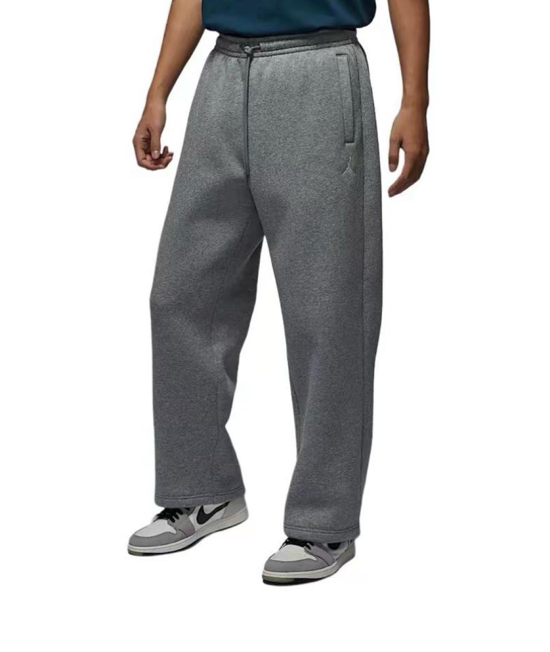 JORDAN Серые хлопковые повседневные брюки, фото 2