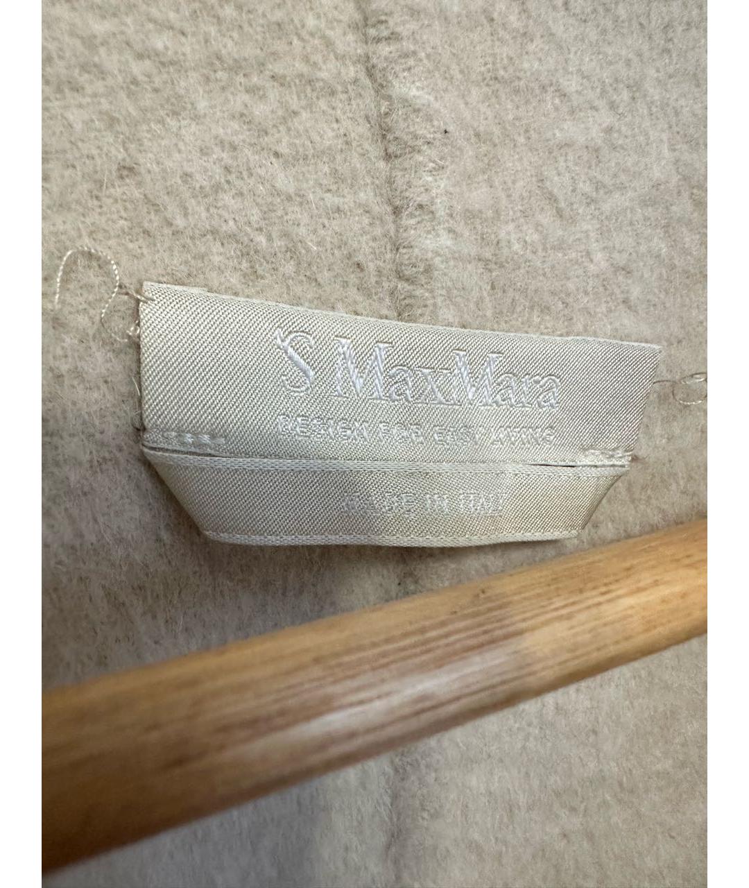 'S MAX MARA Бежевое шерстяное пальто, фото 3