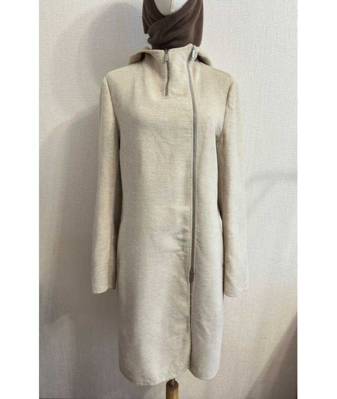 'S MAX MARA Бежевое шерстяное пальто, фото 9