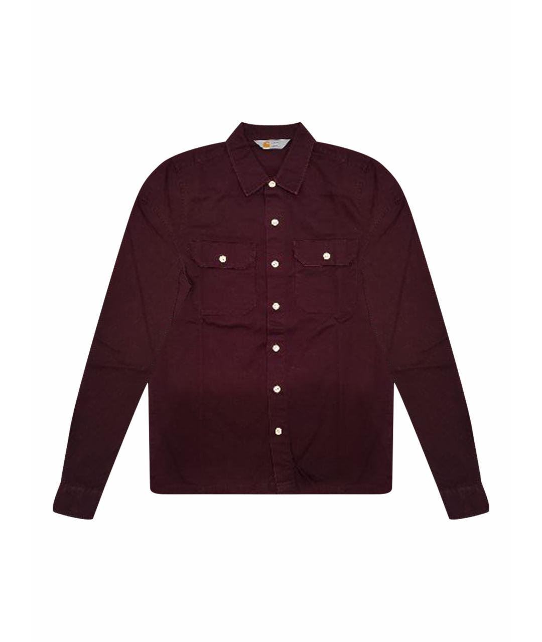 CARHARTT Бордовая хлопковая кэжуал рубашка, фото 1