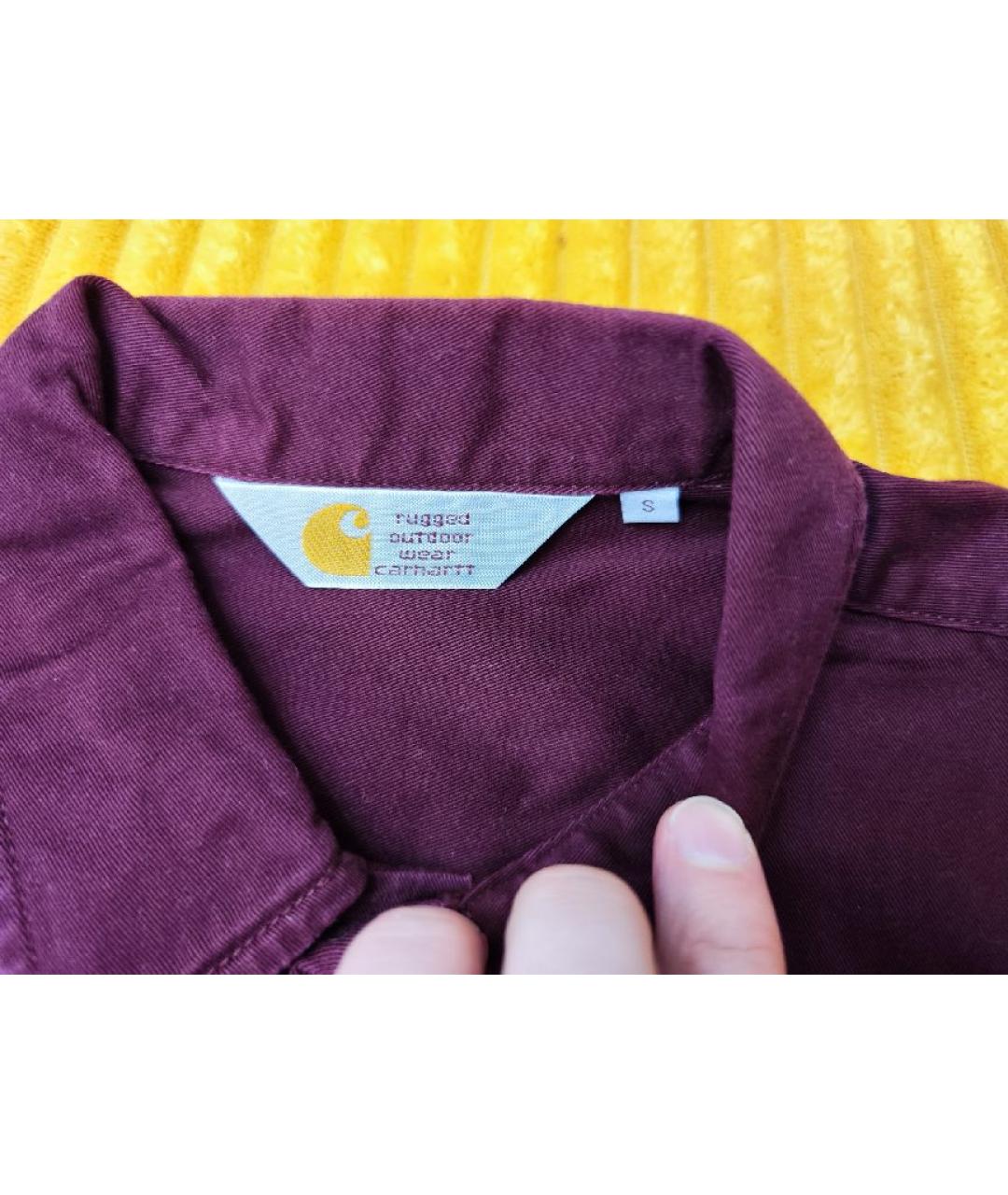 CARHARTT Бордовая хлопковая кэжуал рубашка, фото 3