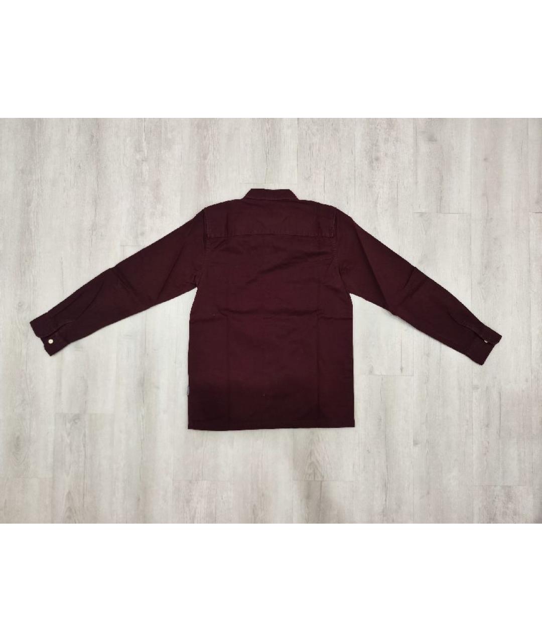 CARHARTT Бордовая хлопковая кэжуал рубашка, фото 2