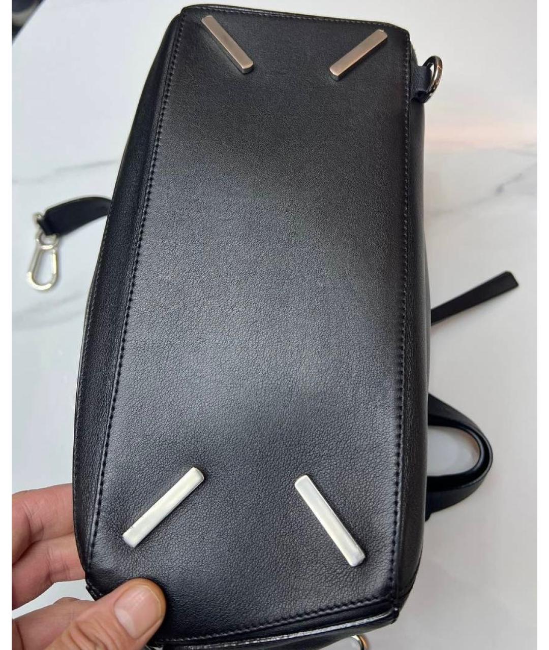 LOEWE Черная кожаная сумка с короткими ручками, фото 8