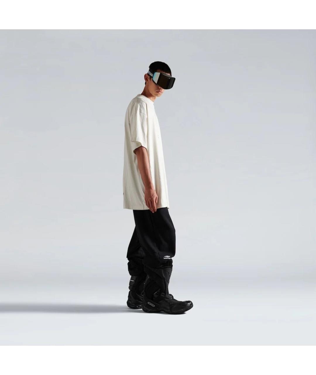 BALENCIAGA Белая хлопковая футболка, фото 4