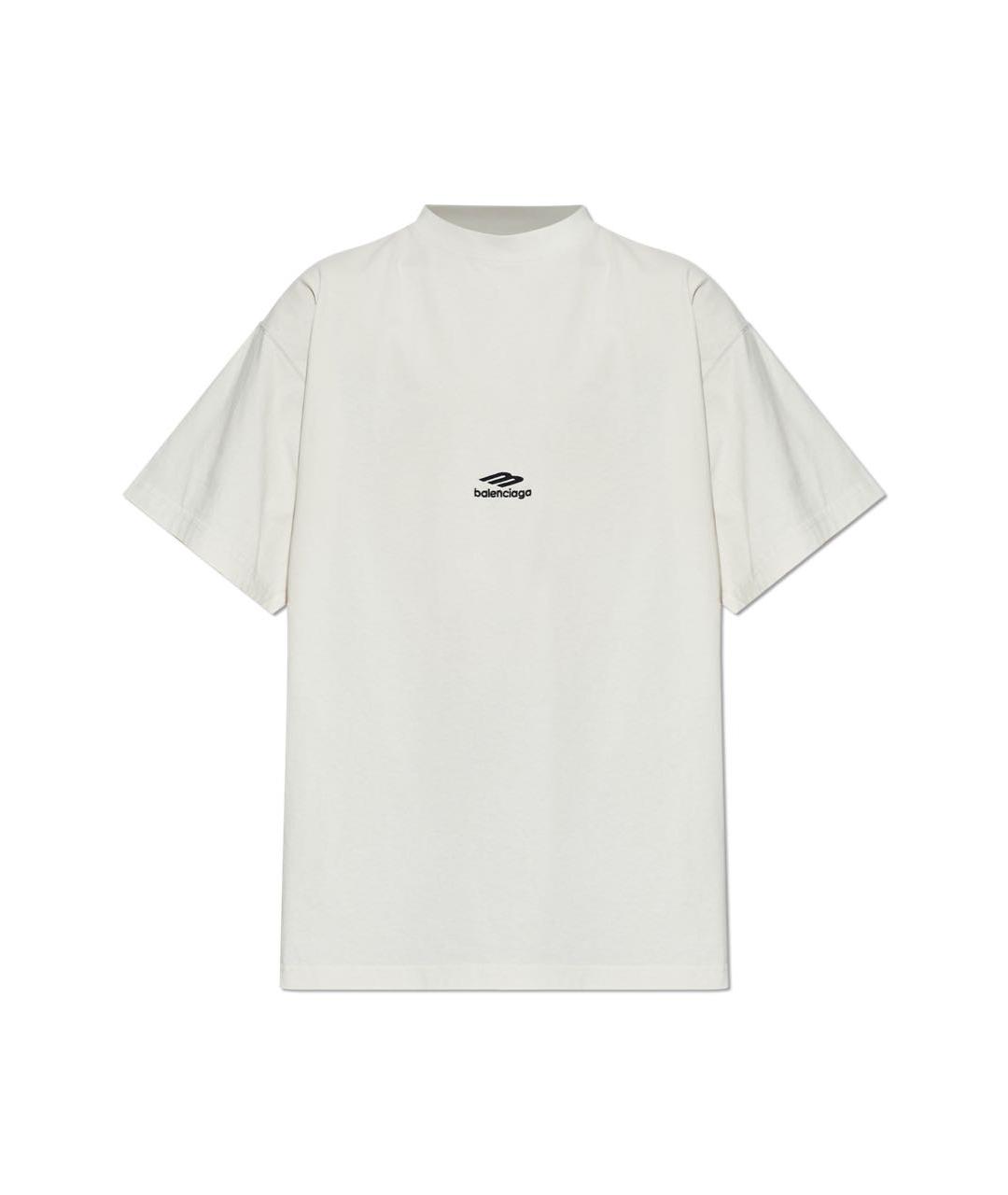 BALENCIAGA Белая хлопковая футболка, фото 1