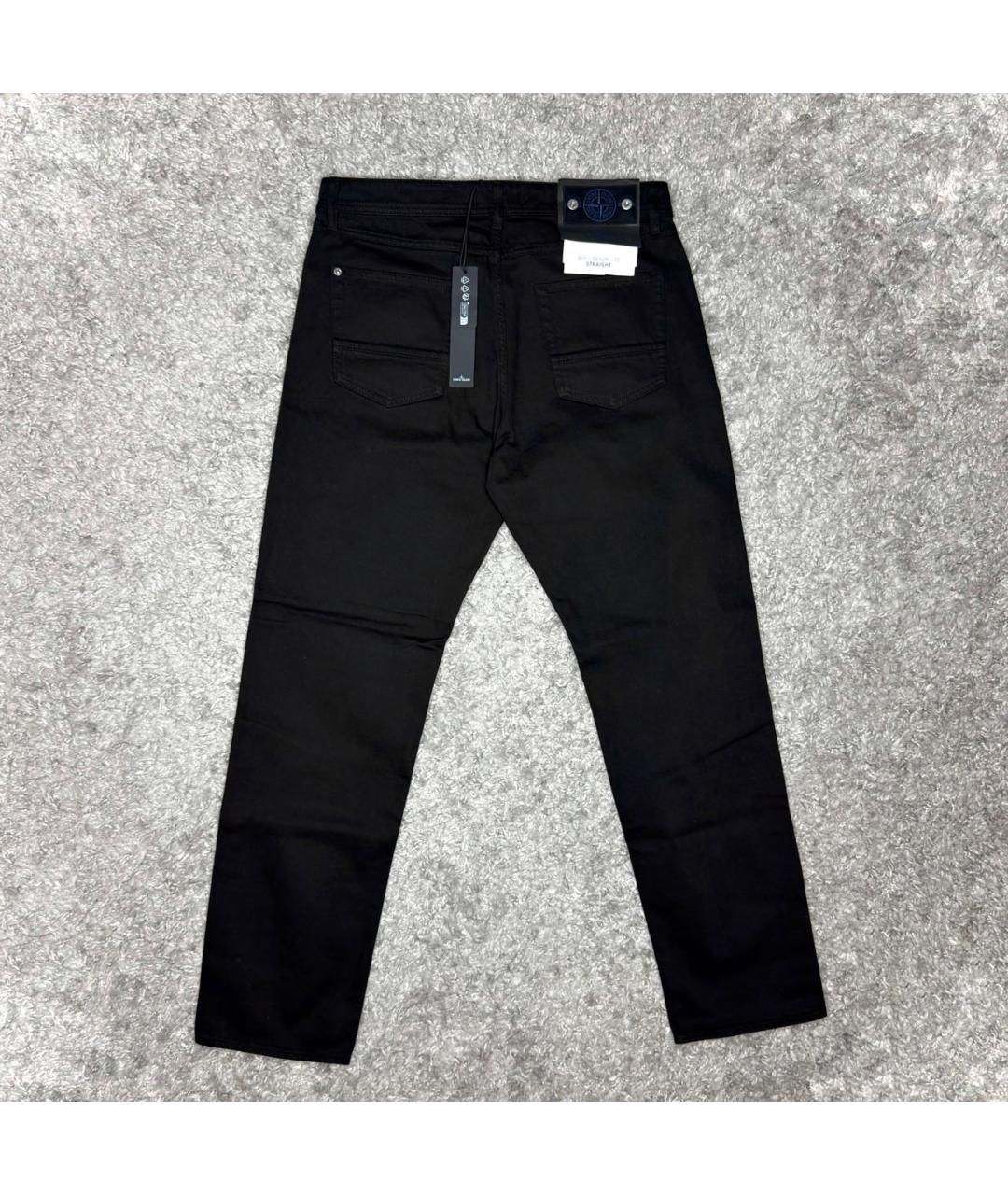 STONE ISLAND Черные хлопковые повседневные брюки, фото 5