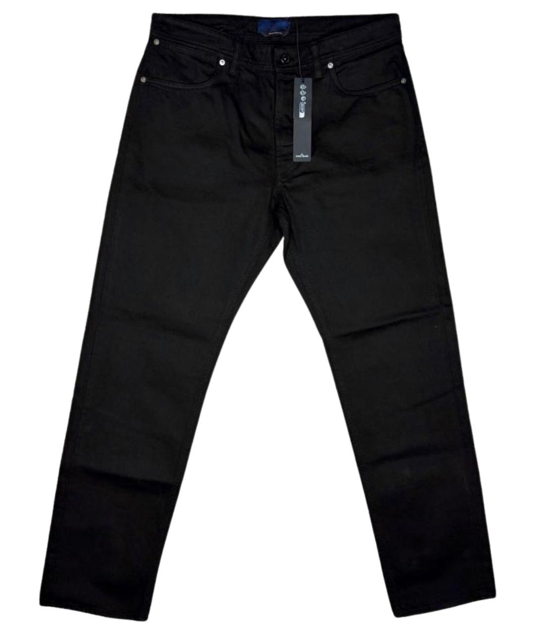 STONE ISLAND Черные хлопковые повседневные брюки, фото 1