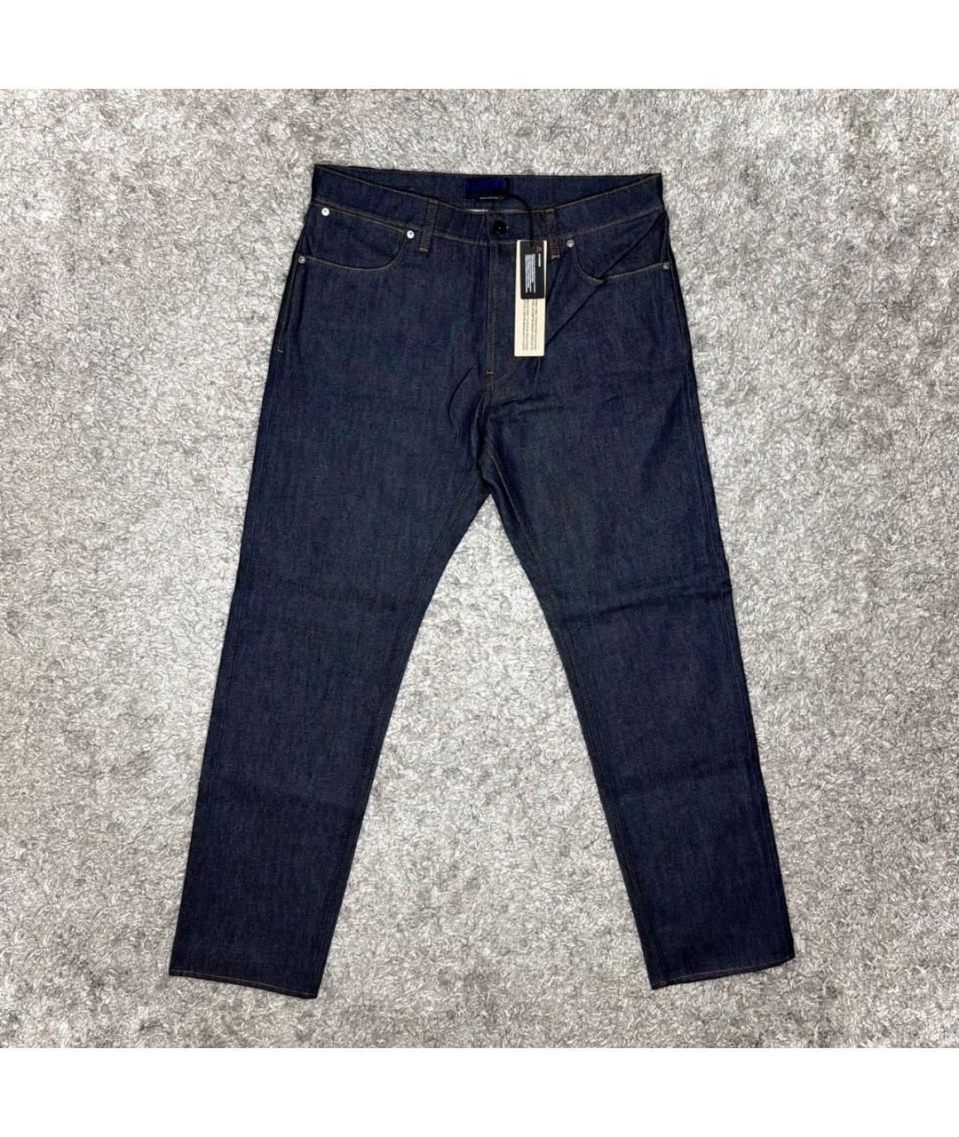 STONE ISLAND Темно-синие хлопковые прямые джинсы, фото 8