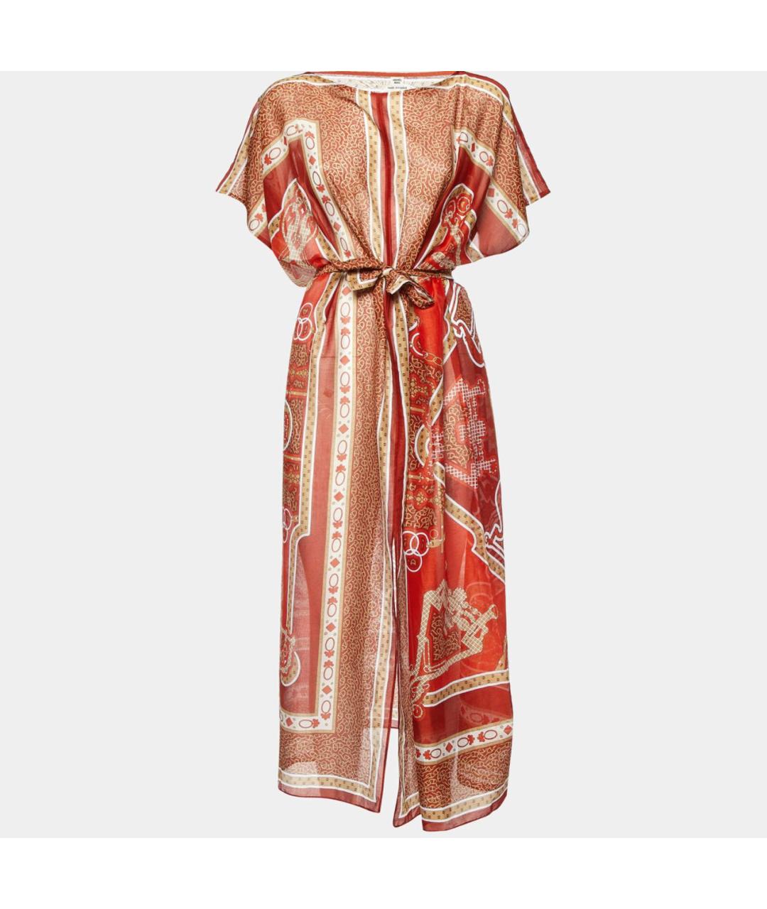 HERMES Красный хлопковый сарафан, фото 4