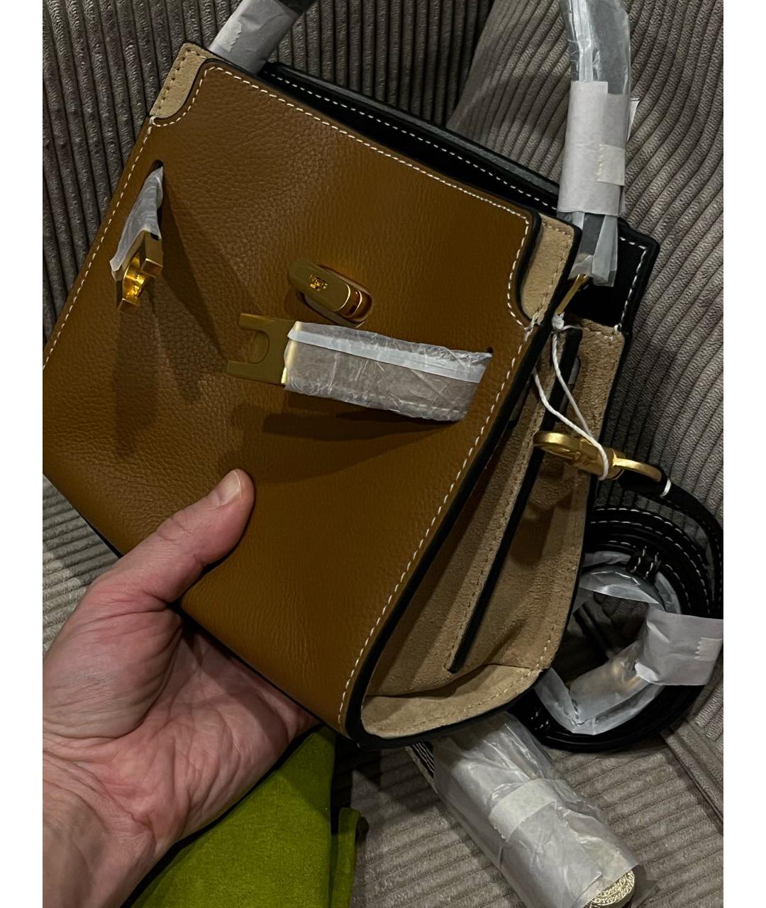 TORY BURCH Коричневая кожаная сумка через плечо, фото 3