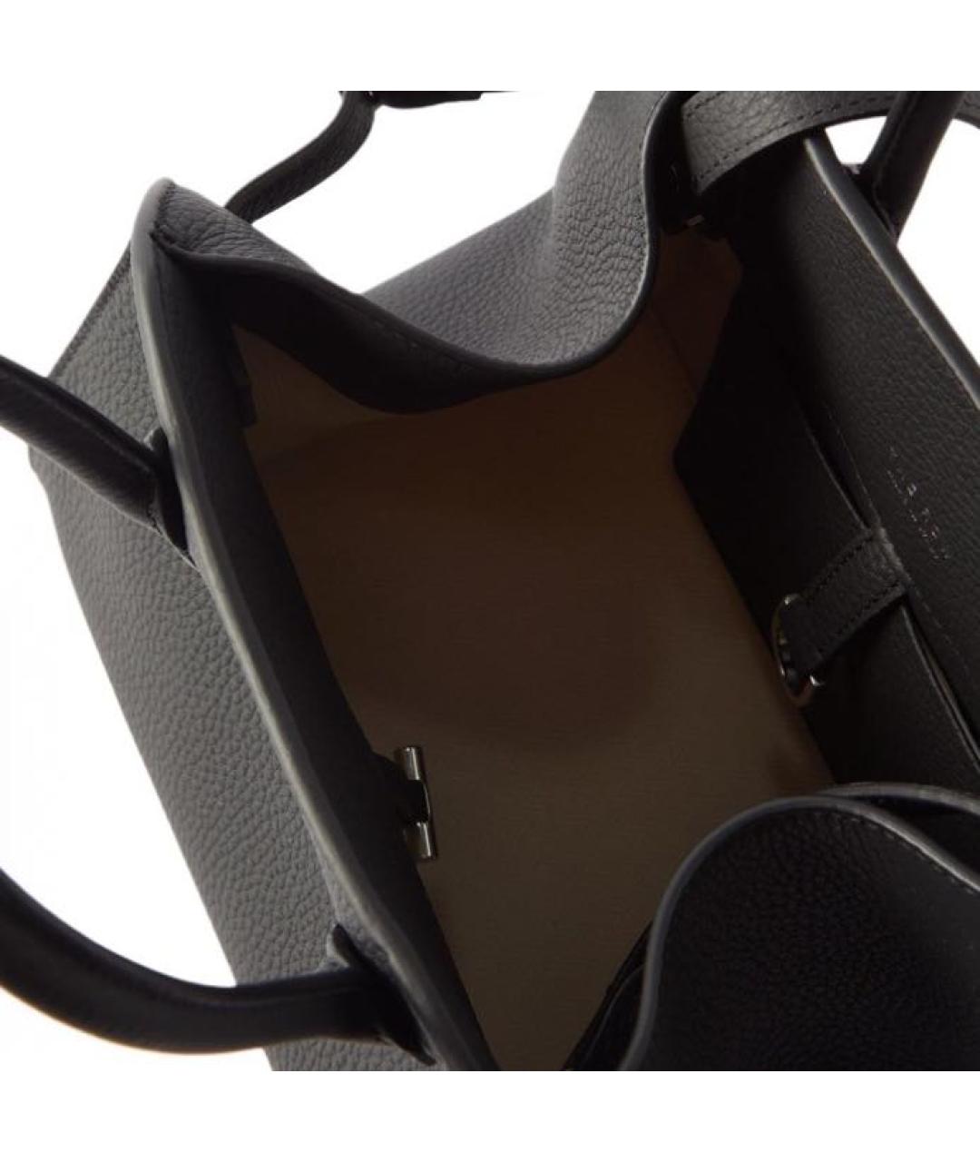 THE ROW Черная кожаная сумка тоут, фото 3