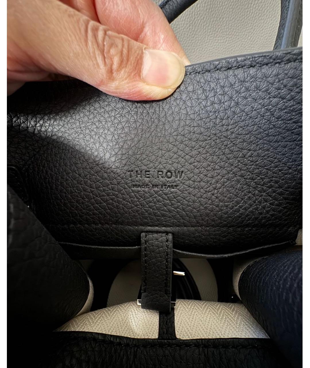 THE ROW Черная кожаная сумка тоут, фото 6