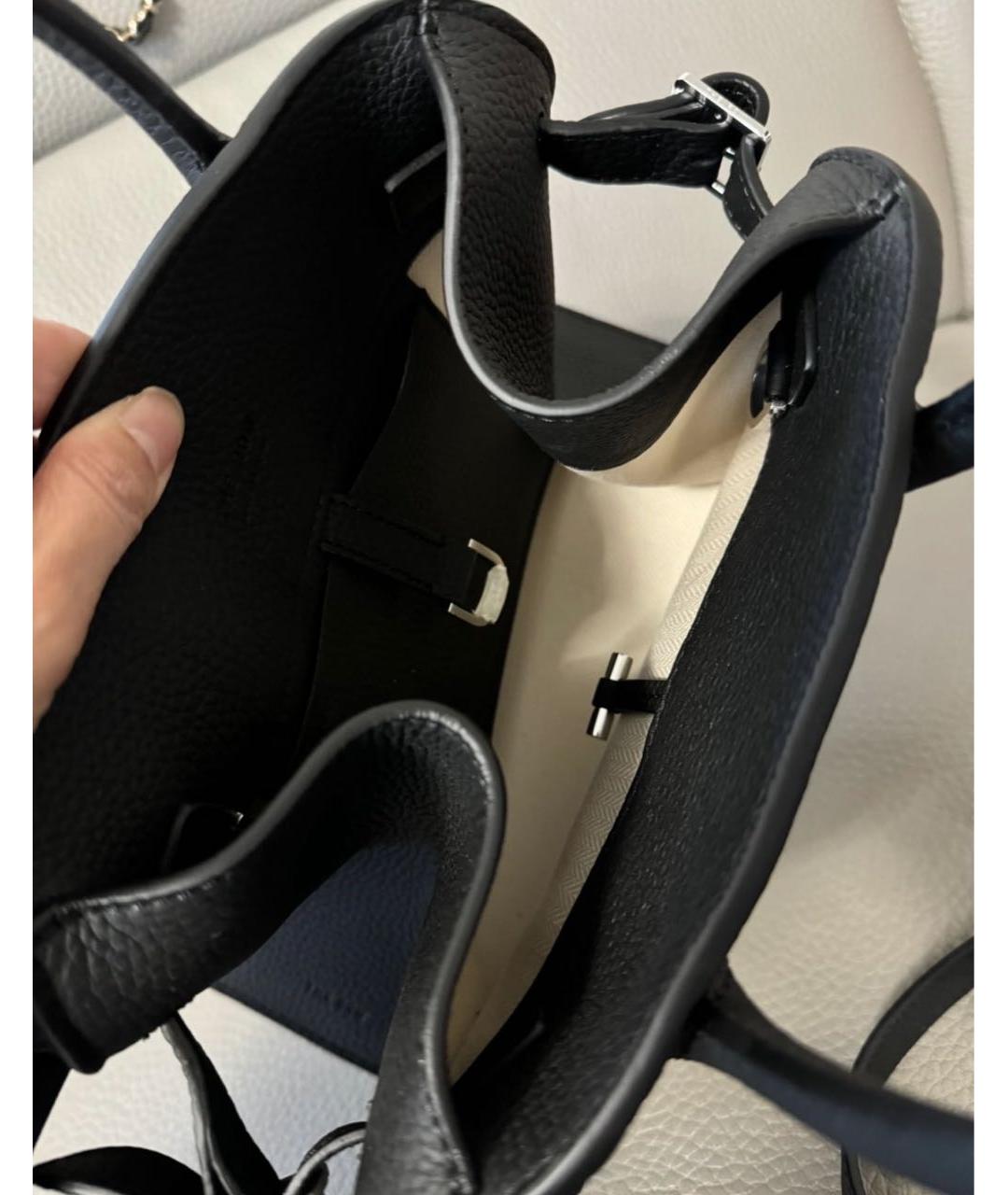 THE ROW Черная кожаная сумка тоут, фото 5