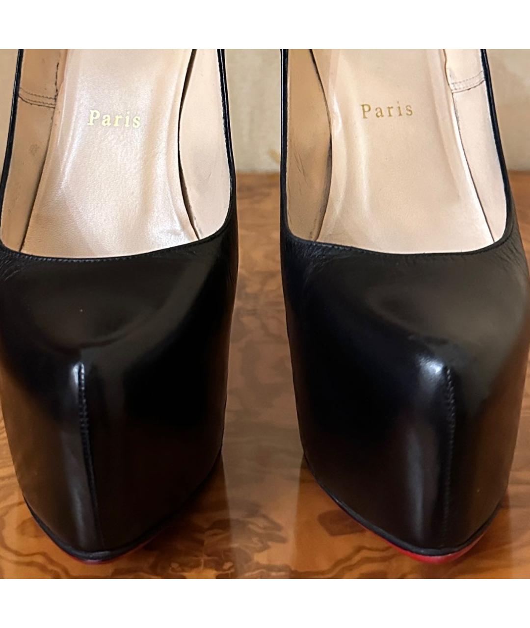 CHRISTIAN LOUBOUTIN Черные кожаные туфли, фото 8